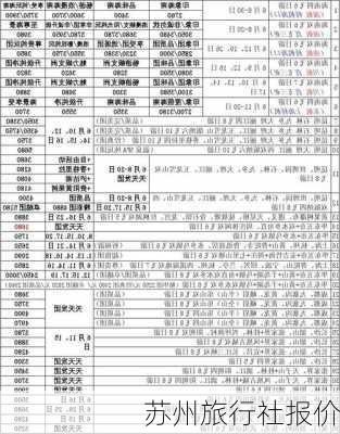 苏州旅行社报价