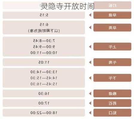 灵隐寺开放时间